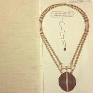 Resin and antique gold necklace